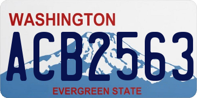 WA license plate ACB2563