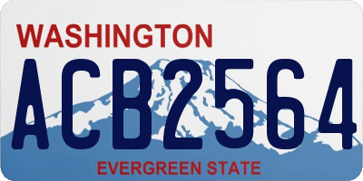 WA license plate ACB2564