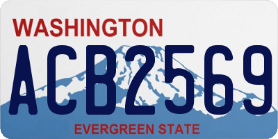 WA license plate ACB2569