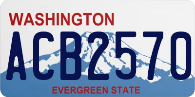 WA license plate ACB2570