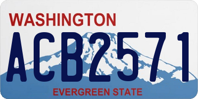WA license plate ACB2571
