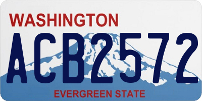 WA license plate ACB2572