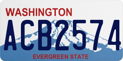 WA license plate ACB2574