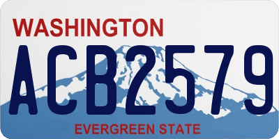 WA license plate ACB2579