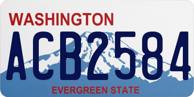 WA license plate ACB2584