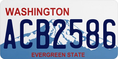WA license plate ACB2586