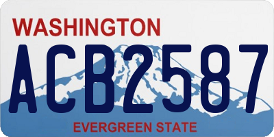 WA license plate ACB2587