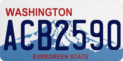 WA license plate ACB2590