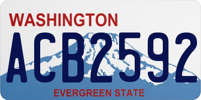 WA license plate ACB2592