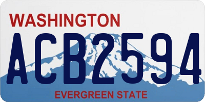 WA license plate ACB2594