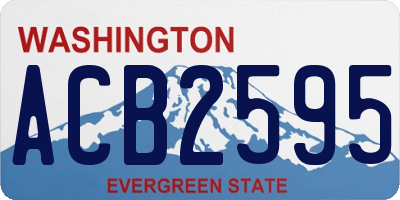 WA license plate ACB2595