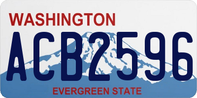 WA license plate ACB2596