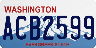 WA license plate ACB2599