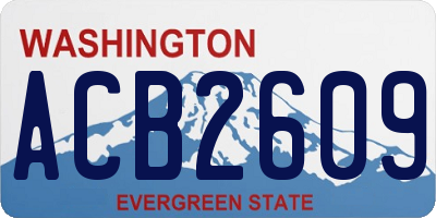 WA license plate ACB2609