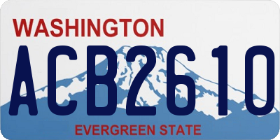 WA license plate ACB2610