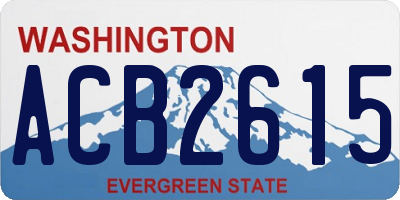 WA license plate ACB2615