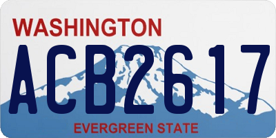 WA license plate ACB2617