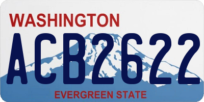 WA license plate ACB2622