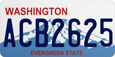 WA license plate ACB2625