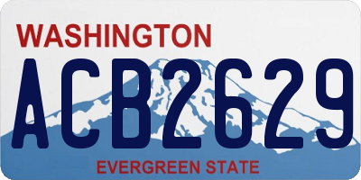 WA license plate ACB2629