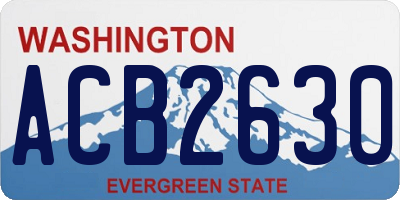 WA license plate ACB2630