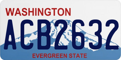 WA license plate ACB2632