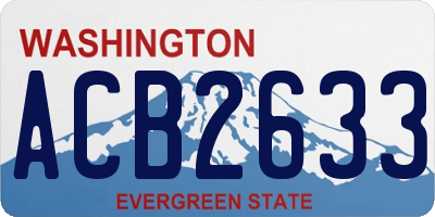 WA license plate ACB2633