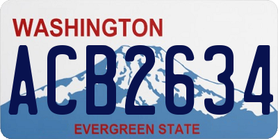 WA license plate ACB2634