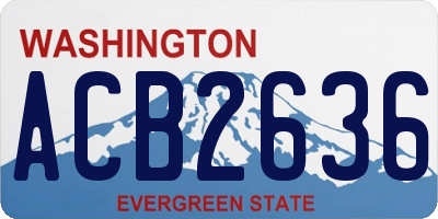 WA license plate ACB2636
