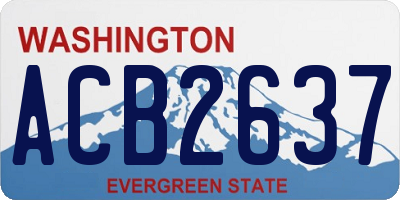 WA license plate ACB2637