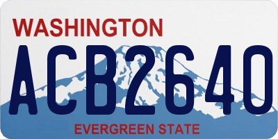 WA license plate ACB2640