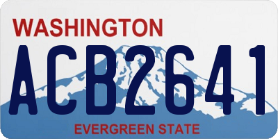 WA license plate ACB2641