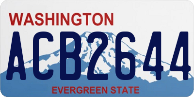 WA license plate ACB2644