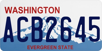 WA license plate ACB2645