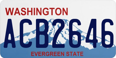 WA license plate ACB2646