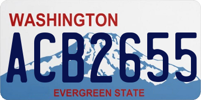 WA license plate ACB2655