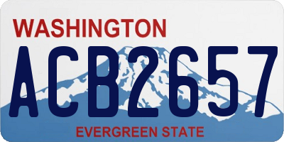 WA license plate ACB2657