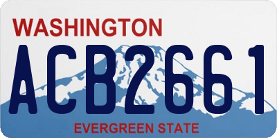 WA license plate ACB2661