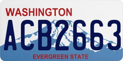 WA license plate ACB2663