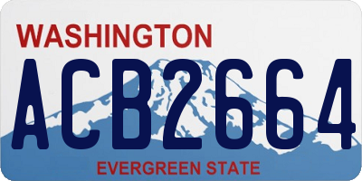 WA license plate ACB2664