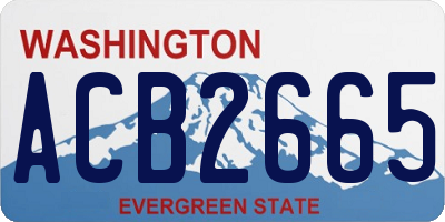 WA license plate ACB2665