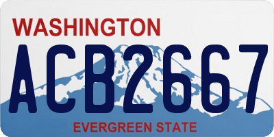 WA license plate ACB2667