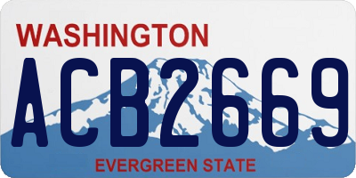 WA license plate ACB2669