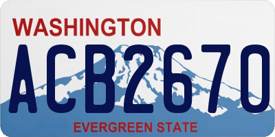 WA license plate ACB2670