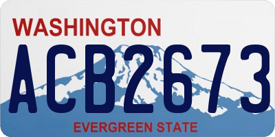 WA license plate ACB2673