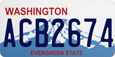 WA license plate ACB2674