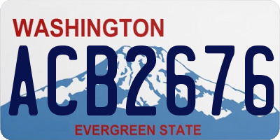 WA license plate ACB2676