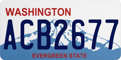 WA license plate ACB2677