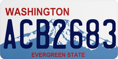 WA license plate ACB2683