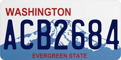 WA license plate ACB2684